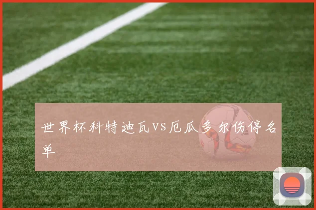 世界杯科特迪瓦vs厄瓜多尔伤停名单